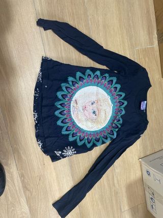 Camiseta manga larga Frozen Elsa lentejuelas