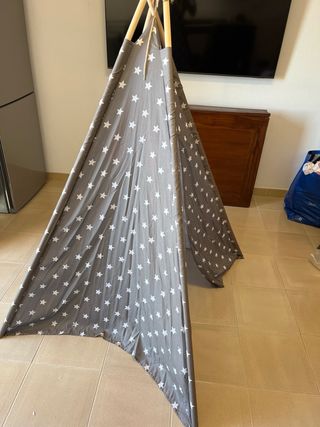 Tipi infantil estrellas grises