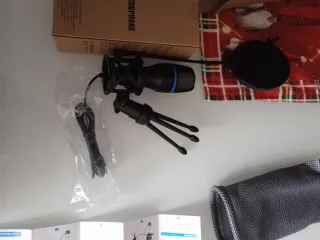 Microfono gaming PC usb con treppiede e filtro