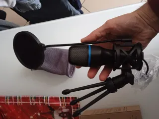 Microfono gaming PC usb con treppiede e filtro