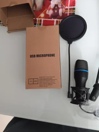 Microfono gaming PC usb con treppiede e filtro