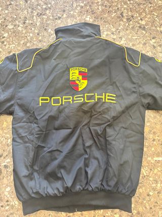 Chaqueta Porsche Vintage Racing Bomber Negra Amari
