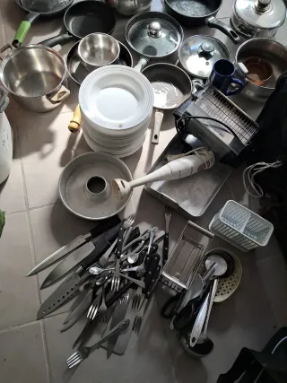 Lote Cocina: Ollas, Sartenes y Cuchillos