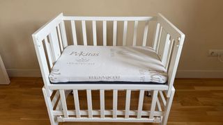 Minicuna colecho madera blanca