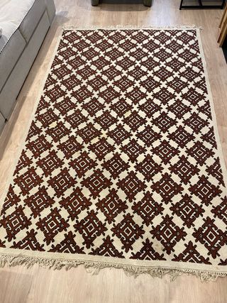 Tappeto tradizionale Tunisino beige/granato scuro