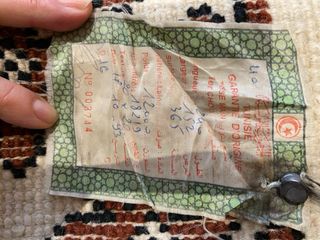 Tappeto tradizionale Tunisino beige/granato scuro