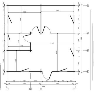 Casa de madera 35m2 (2 habitaciones)