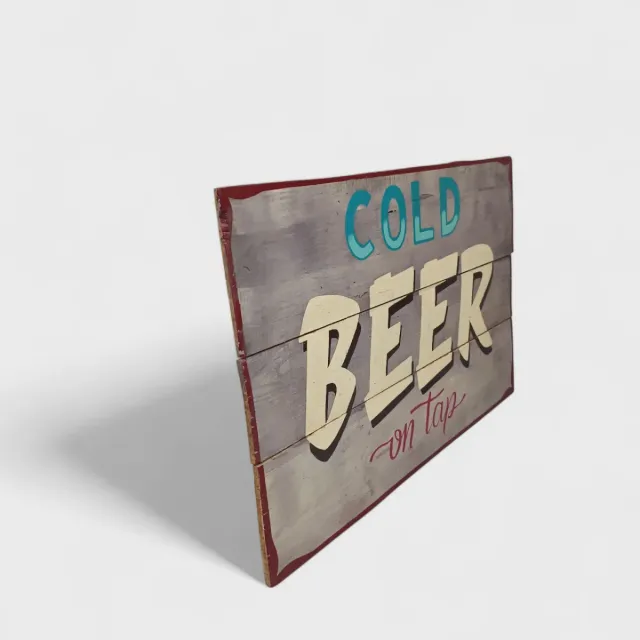 Letrero Vintage Cold Beer