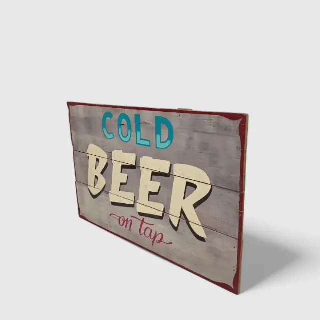 Letrero Vintage Cold Beer