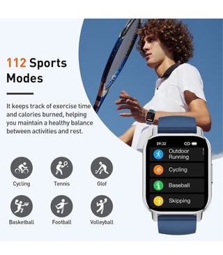 Smartwatch Poounur Grigio/Rosa