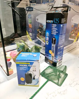 Acuario ICA Nano Aqualed 20L + Accesorios