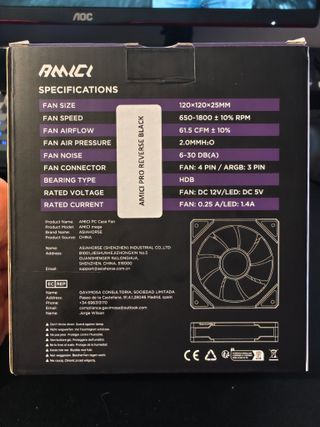 Kit 6 Ventole ARGB 120mm Asiahorse AMICI Reverse