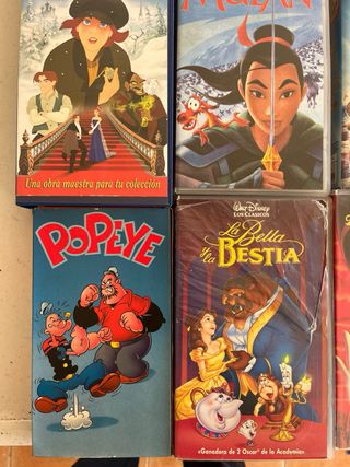 Lote VHS Disney Clásicos y Dibujos Infantiles