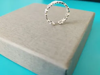 Anillo Corazones Plata Ajustable