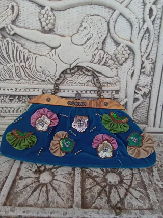 BOLSO FIESTA TERCIOPELO/ PEDRERÍA ESTILO ROCOCÓ