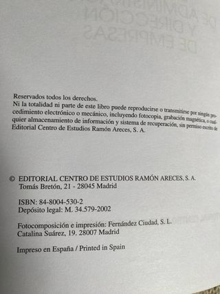 Elementos de administración y dirección de empr...