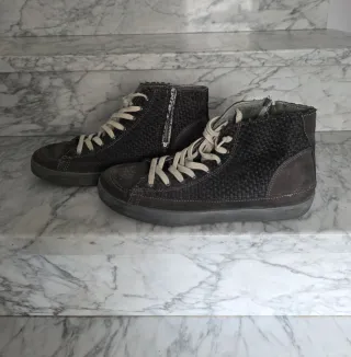 Baskets uomo pelle grigie