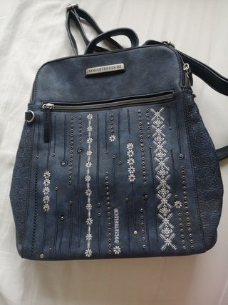 Bolso Dogs by Beluchi Azul y Plateado