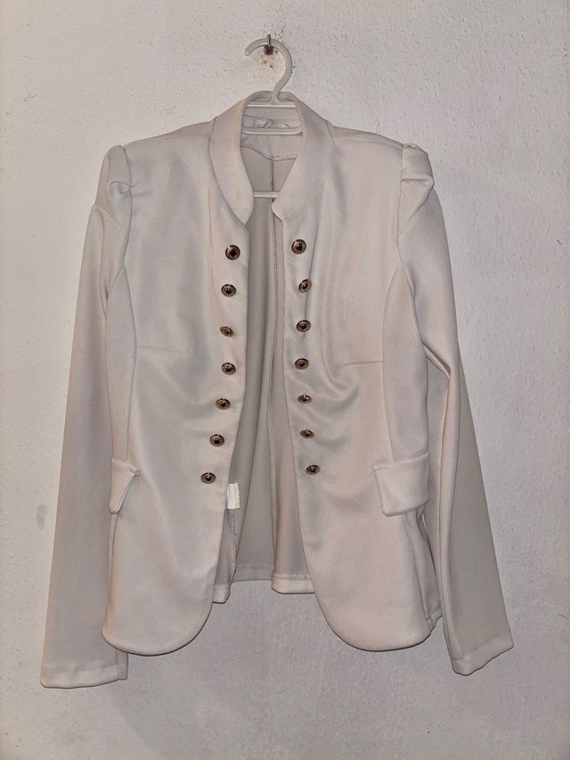 Chaqueta militar blanco roto