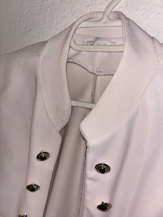 Chaqueta militar blanco roto