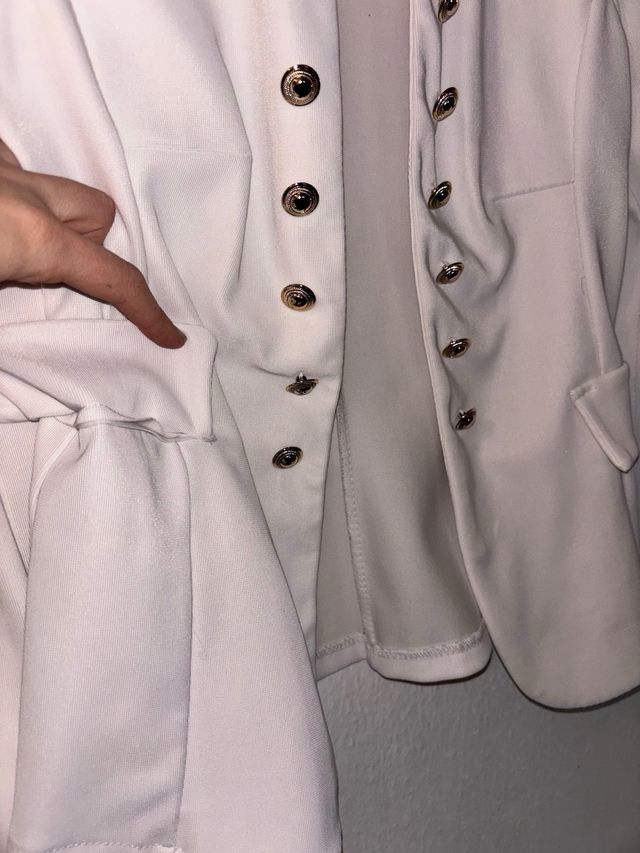 Chaqueta militar blanco roto