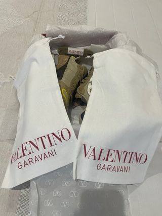 Tenis Valentino Garavani Beige/Amarillo,