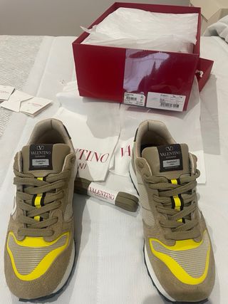 Tenis Valentino Garavani Beige/Amarillo,