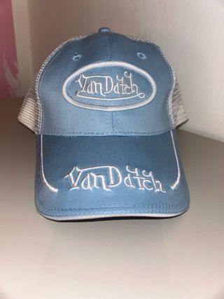 Berretto Van Dutch Celeste Rete Unisex Nuovo