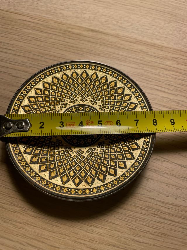 Plato damasquinado original de Toledo oro 24k