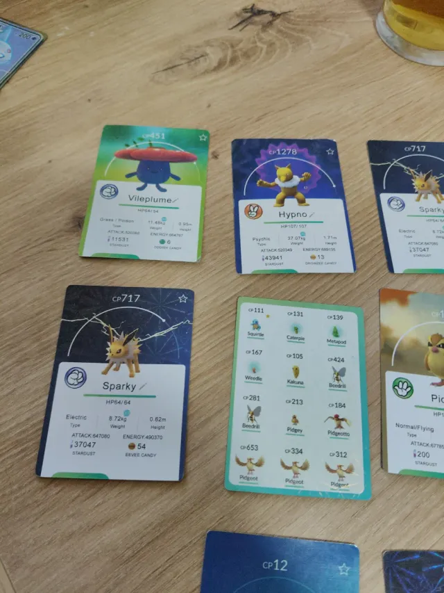 Cartas Pokémon GO