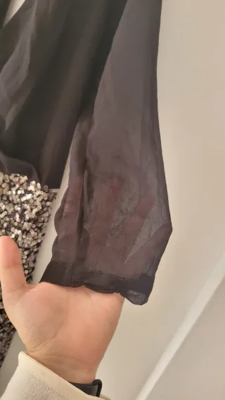 Vestido Sfera Negro y Dorado Fiesta