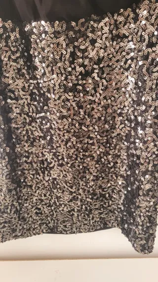 Vestido Sfera Negro y Dorado Fiesta