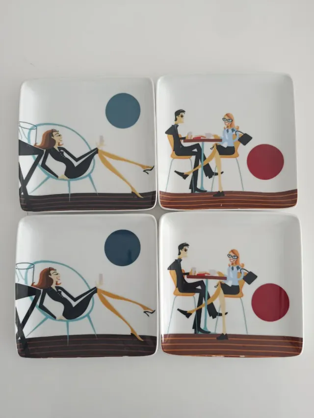 Juego 4 Platos Decorativos