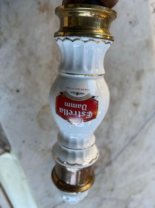 Grifo Cerveza Porcelana Dorado 1970