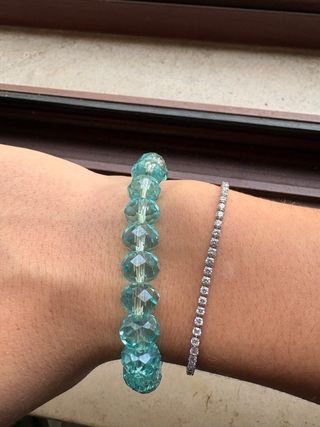 Bracciale perline azzurre