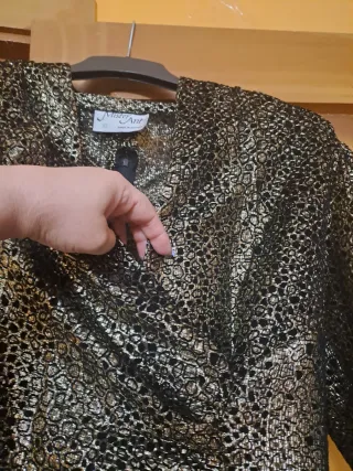 Vestido fiesta Miss Joy negro y dorado T.M