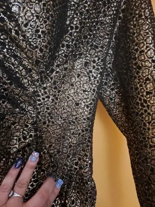 Vestido fiesta Miss Joy negro y dorado T.M