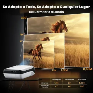 Proyector 4K Soporte 1080P Nativo Bluetooth 5.1