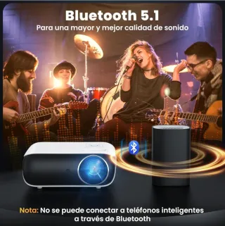 Proyector 4K Soporte 1080P Nativo Bluetooth 5.1