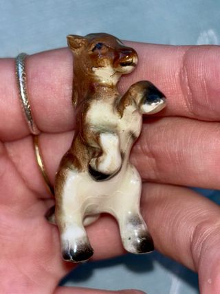 Familia Caballos Porcelana Japonesa Vintage