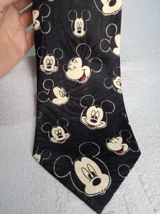 Corbata Disney Mickey Mouse Vintage Negra