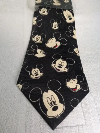 Corbata Disney Mickey Mouse Vintage Negra