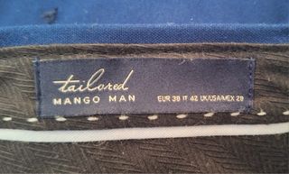 Traje azul marino Mango