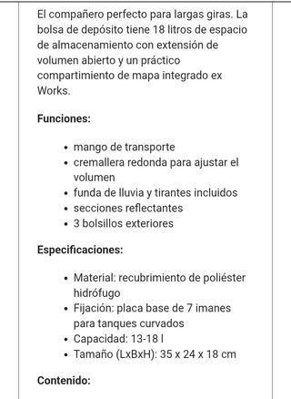 Bolsa Sobredepósito Moto Held Negra