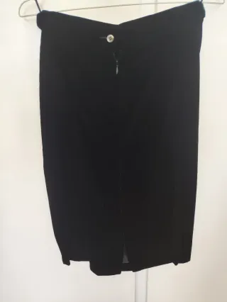 Falda Negra Terciopelo Talla 40