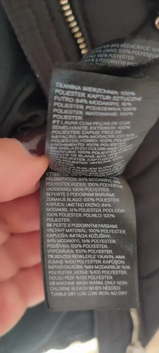 Piumino H&M nero con cappuccio