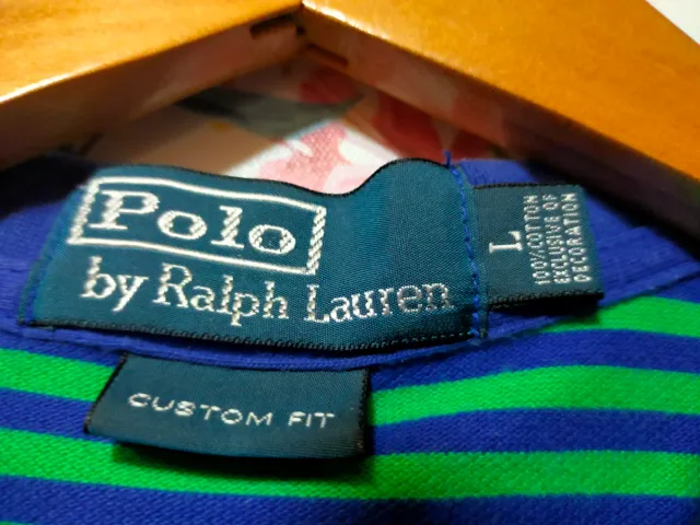 Polo Ralph Lauren Rayas Azul y Verde