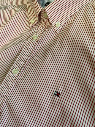 Camisa Tommy Hilfiger Rayas Rosas y Blancas