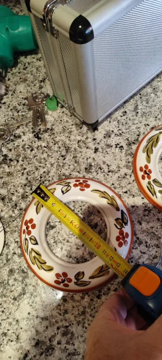 Embellecedor lámpara techo floral