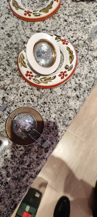 Embellecedor lámpara techo floral